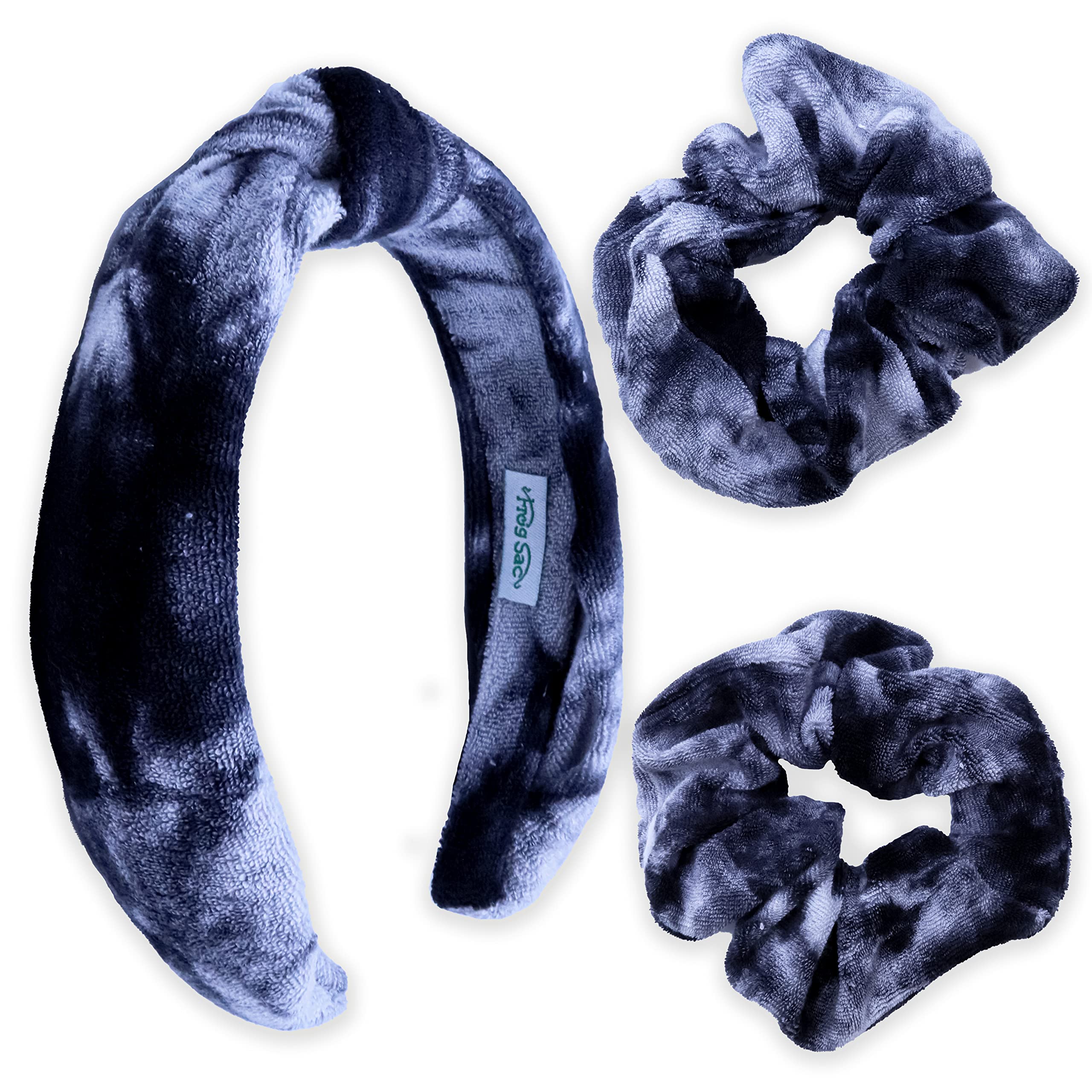 FROG SAC Spa Headband for Washing Face Teen Girls Tie Dye Terrycloth Skincare Headbands and Wristbands Soft Facial Makeup Towel Head Band Skin Care Girl Hair Accessories